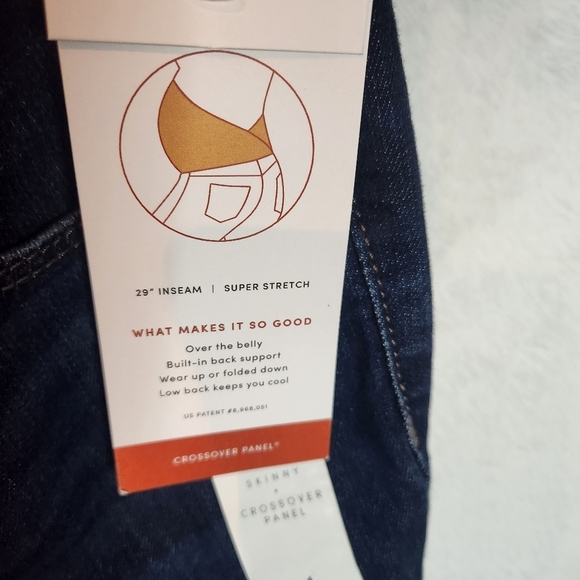 Isabel Maternity by Ingrid & Isabel Crossover Skinny Jeans size 4 NWT - Picture 7 of 15